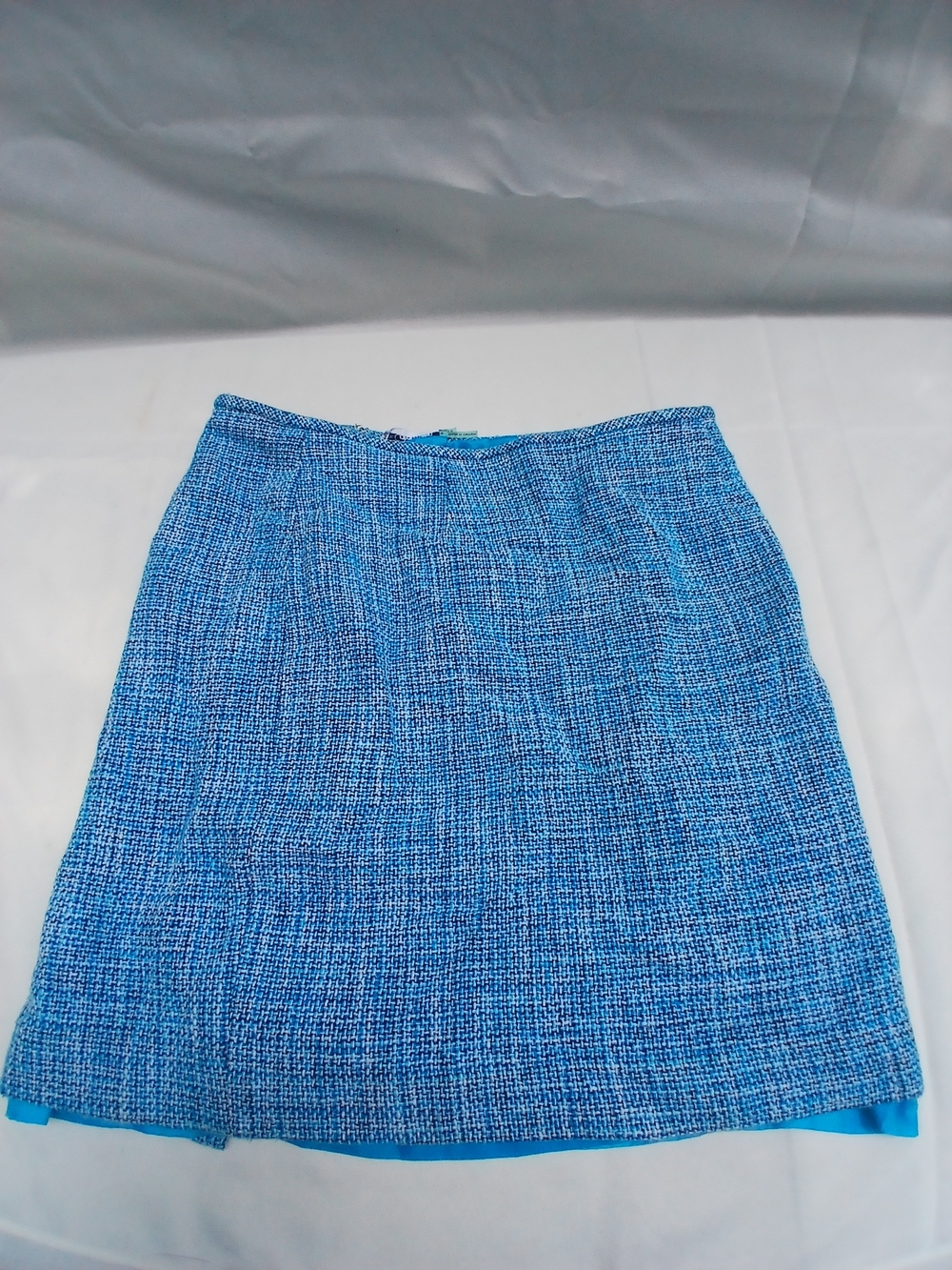 Calvin Klein Blue Tweed Mini Skirt